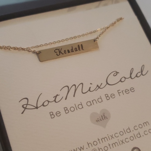 Gold Engraved Necklace - Kendall - Picture 1 of 2